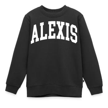 Alexis - Kids Premium Organic Sweatshirt - black - Front - AI Model Kid Female (0cm)