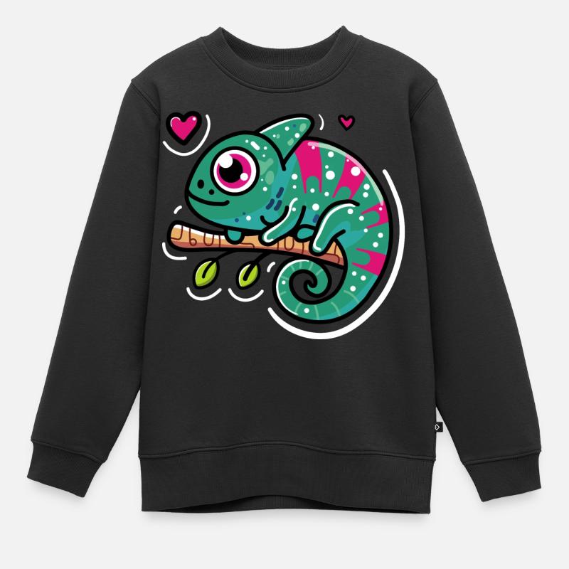 Caméléon mignon - Sweat Premium enfant bio - undefined