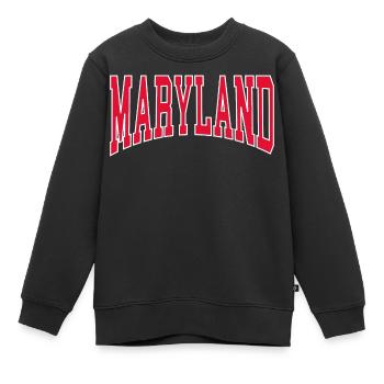 Maryland - Sweat Premium enfant bio - noir - Devant - AI Model Kid Female (0cm)