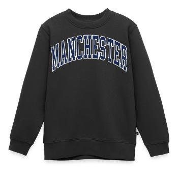 Manchester - Sweat Premium enfant bio - noir - Devant - AI Model Kid Female (0cm)