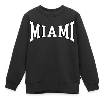 Miami - Sweat Premium enfant bio - noir - Devant - AI Model Kid Female (0cm)