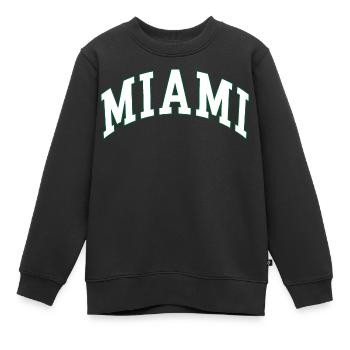 Miami - Sweat Premium enfant bio - noir - Devant - AI Model Kid Female (0cm)