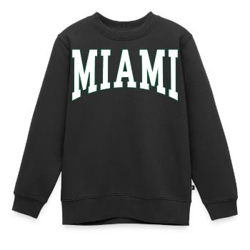 Miami - Sweat Premium enfant bio - noir - Devant - AI Model Kid Female (0cm)