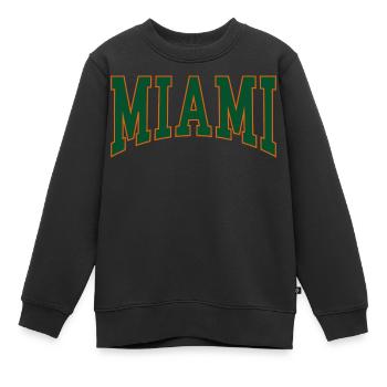 Miami - Sweat Premium enfant bio - noir - Devant - AI Model Kid Female (0cm)