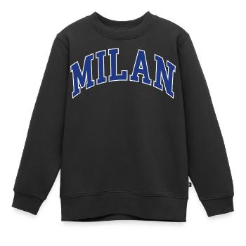 Milan - Kinder Premium Organic Sweatshirt - Schwarz - Vorne - AI Model Kid Female (0cm)