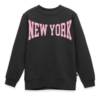 New York - Sweat Premium enfant bio - noir - Devant - AI Model Kid Female (0cm)