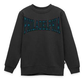 Philadelphie - Sweat Premium enfant bio - noir - Devant - AI Model Kid Female (0cm)