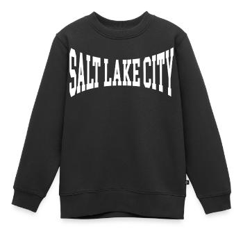 Salt Lake City - Kids Premium Organic Sweatshirt - black - Front - AI Model Kid Female (0cm)