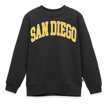 San Diego - Sweat Premium enfant bio - noir - Devant - AI Model Kid Female (0cm)