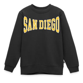 San Diego - Sweat Premium enfant bio - noir - Devant - AI Model Kid Female (0cm)