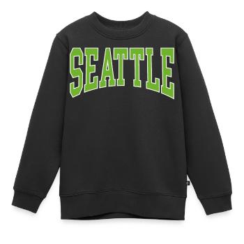 Seattle - Kinder Premium Organic Sweatshirt - Schwarz - Vorne - AI Model Kid Female (0cm)