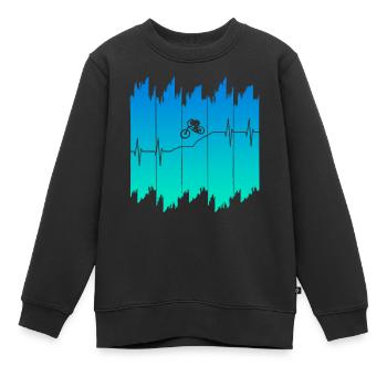 Downhill Moutainbike Downhiller Geschenk - Kinder Premium Organic Sweatshirt - Schwarz - Vorne - AI Model Kid Female (0cm)