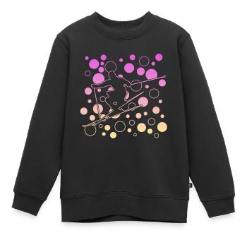 Ski - Kinder Premium Organic Sweatshirt - Schwarz - Vorne - AI Model Kid Female (0cm)