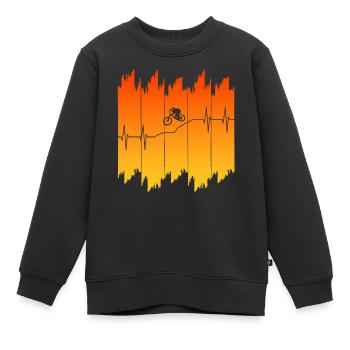 Downhill Moutainbike Downhiller - Kinder Premium Organic Sweatshirt - Schwarz - Vorne - AI Model Kid Female (0cm)