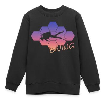 Taucher Tauchen - Kinder Premium Organic Sweatshirt - Schwarz - Vorne - AI Model Kid Female (0cm)