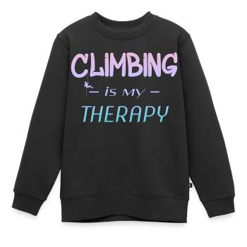Klettern Kletterwand Climbing Bouldern - Kinder Premium Organic Sweatshirt - Schwarz - Vorne - AI Model Kid Female (0cm)