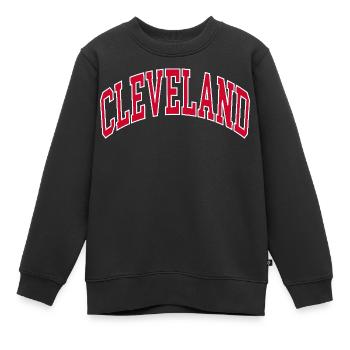 Cleveland - Sweat Premium enfant bio - noir - Devant - AI Model Kid Female (0cm)