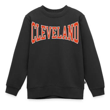 Cleveland - Sweat Premium enfant bio - noir - Devant - AI Model Kid Female (0cm)