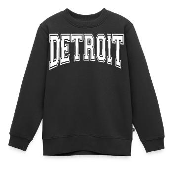Detroit - Sweat Premium enfant bio - noir - Devant - AI Model Kid Female (0cm)