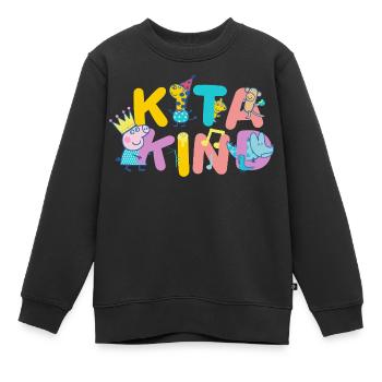 Peppa Pig Kita Kind Design - Kinder Premium Organic Sweatshirt - Schwarz - Vorne - AI Model Kid Female (0cm)
