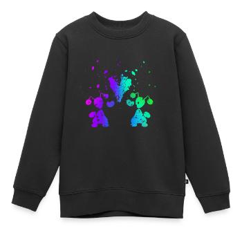 ANTIEN - take a heart - Kinder Premium Organic Sweatshirt - Schwarz - Vorne - AI Model Kid Female (0cm)