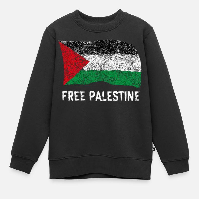 Palestine libre - Sweat Premium enfant bio - noir