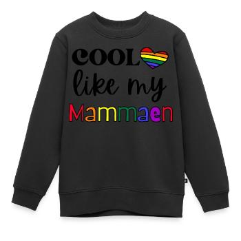 Stilvoll wie mein Mammaen – Family Pride - Kinder Premium Organic Sweatshirt - Schwarz - Vorne - AI Model Kid Female (0cm)
