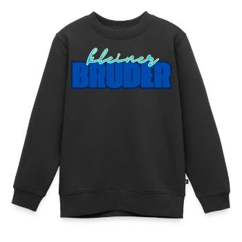 Kleiner Bruder - Kinder Premium Organic Sweatshirt - Schwarz - Vorne - AI Model Kid Female (0cm)