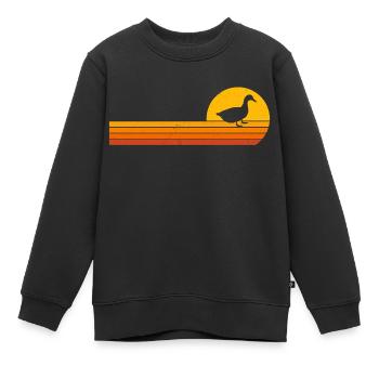 Entchen Sonnenaufgang Enten Entchen - Kinder Premium Organic Sweatshirt - Schwarz - Vorne - AI Model Kid Female (0cm)