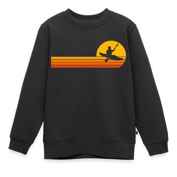 Kajak Kanu sunrise kajakfahren paddelboot - Kinder Premium Organic Sweatshirt - Schwarz - Vorne - AI Model Kid Female (0cm)