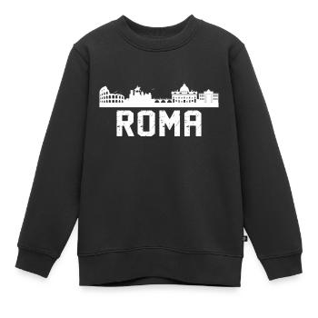 roma Skyline - Kinder Premium Organic Sweatshirt - Schwarz - Vorne - AI Model Kid Female (0cm)