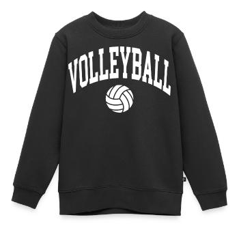 Volley-ball - Sweat Premium enfant bio - noir - Devant - AI Model Kid Female (0cm)