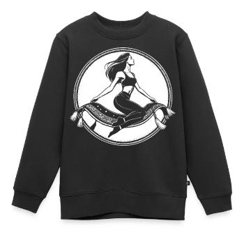 Fliegender Teppich Design – Magischer Orient - Kinder Premium Organic Sweatshirt - Schwarz - Vorne - AI Model Kid Female (0cm)