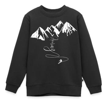 Avoriaz Ski Portes du Soleil Autofreies Resort - Kinder Premium Organic Sweatshirt - Schwarz - Vorne - AI Model Kid Female (0cm)