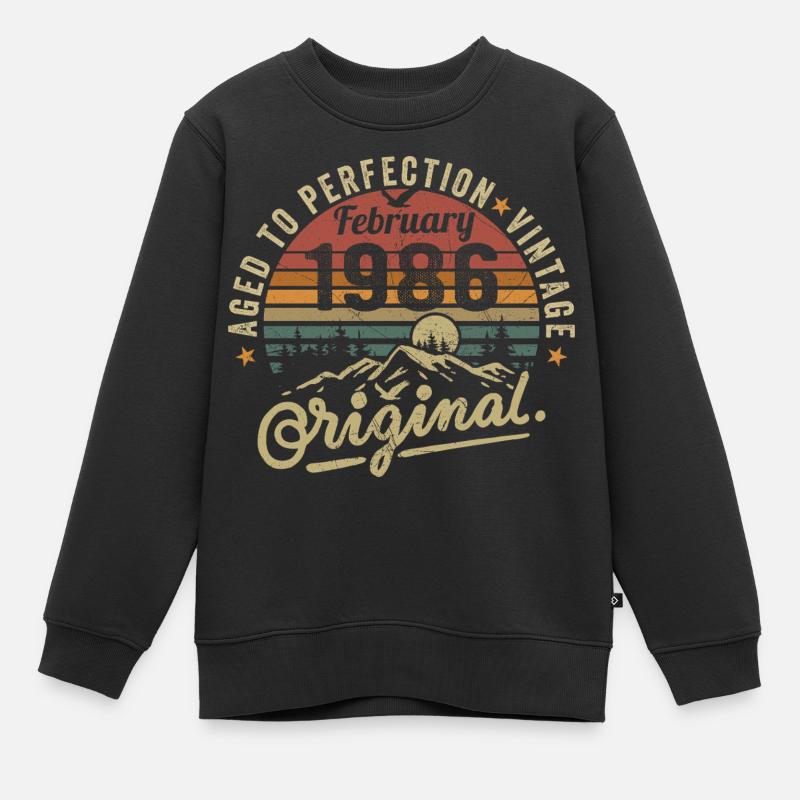 Février 1986 - Sweat Premium enfant bio - noir