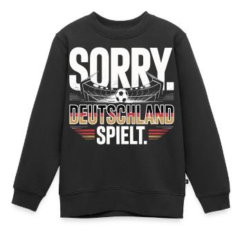 Sorry Deutschland Spielt Fußball Fan - Kinder Premium Organic Sweatshirt - Schwarz - Vorne - AI Model Kid Female (0cm)