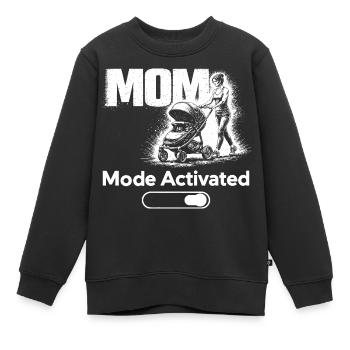 T-shirt activé Mom Mode Nouvelle poussette Baby Mom - Sweat Premium enfant bio - noir - Devant - AI Model Kid Female (0cm)