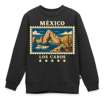 Mexiko Los Cabos Vintage Reisemarke - Kinder Premium Organic Sweatshirt - Schwarz - Vorne - AI Model Kid Female (0cm)
