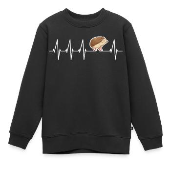 Igel - Kinder Premium Organic Sweatshirt - Schwarz - Vorne - AI Model Kid Female (0cm)