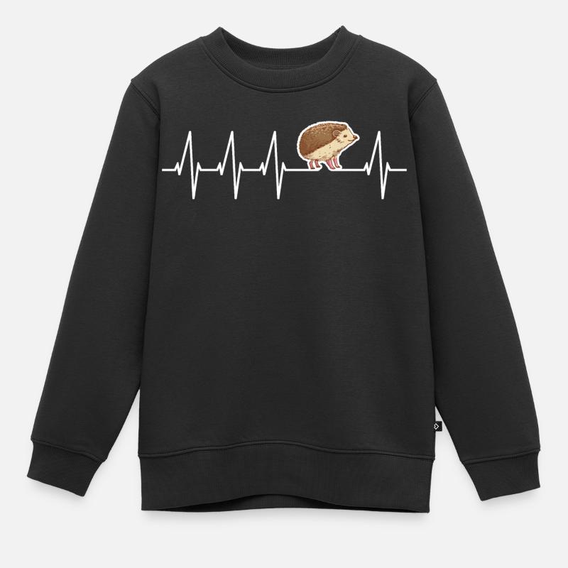 Igel - Kinder Premium Organic Sweatshirt - Schwarz