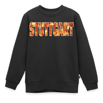 Stuttgart - Sweat Premium enfant bio - noir - Devant - AI Model Kid Female (0cm)