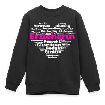 Erzieherin Bildung Betreuung Erziehung - Kinder Premium Organic Sweatshirt - Schwarz - Vorne - AI Model Kid Female (0cm)