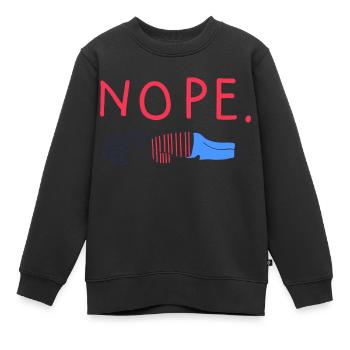 Nope Lustige Grafik Nope - Kinder Premium Organic Sweatshirt - Schwarz - Vorne - AI Model Kid Female (0cm)