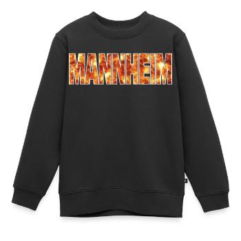 Mannheim - Kinder Premium Organic Sweatshirt - Schwarz - Vorne - AI Model Kid Female (0cm)