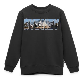 Sydney - Sweat Premium enfant bio - noir - Devant - AI Model Kid Female (0cm)