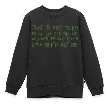 That is not dead which can eternal lie (Cthulhu) - Kinder Premium Organic Sweatshirt - Schwarz - Vorne - AI Model Kid Female (0cm)
