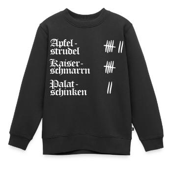 bayern apfelstrudel hüttengaudi - Kinder Premium Organic Sweatshirt - Schwarz - Vorne - AI Model Kid Female (0cm)