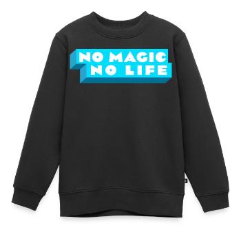 Pas de magie, pas de vie - Sweat Premium enfant bio - noir - Devant - AI Model Kid Female (0cm)