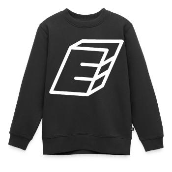 Gliederungsbuchstabe E - Kinder Premium Organic Sweatshirt - Schwarz - Vorne - AI Model Kid Female (0cm)