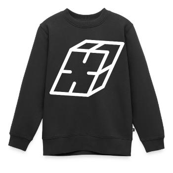 Gliederungsbuchstabe X - Kinder Premium Organic Sweatshirt - Schwarz - Vorne - AI Model Kid Female (0cm)